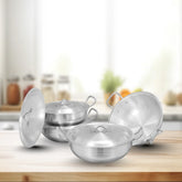 WESTPOINT Wok Round Jumbo – 8 Pieces Grooved Stylish Premium Cookware Set