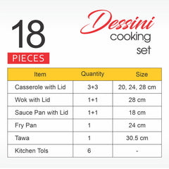 Dessini 18 Pcs. Table
