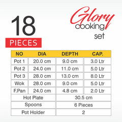 Glory 18 Pcs. Table