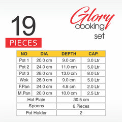 Glory 19 Pcs. Table