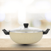 WESTPOINT Premium Marble Coated Non-Stick Wok – (Cream Edition)