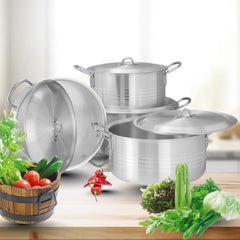 WESTPOINT King Jadeed 8-Piece Aluminium Cookware Gift Set – Premium Metal Finish