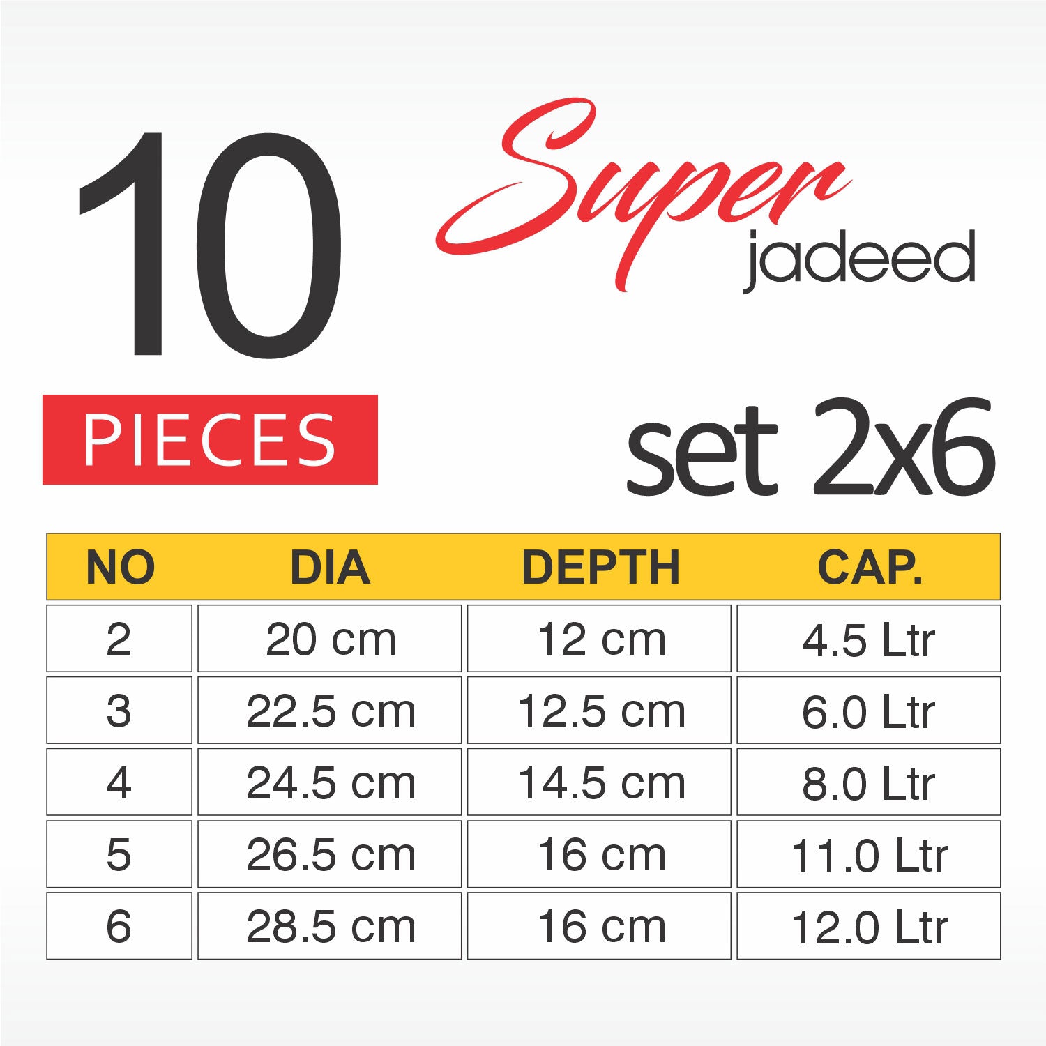 Super Jadeed Set 2x6