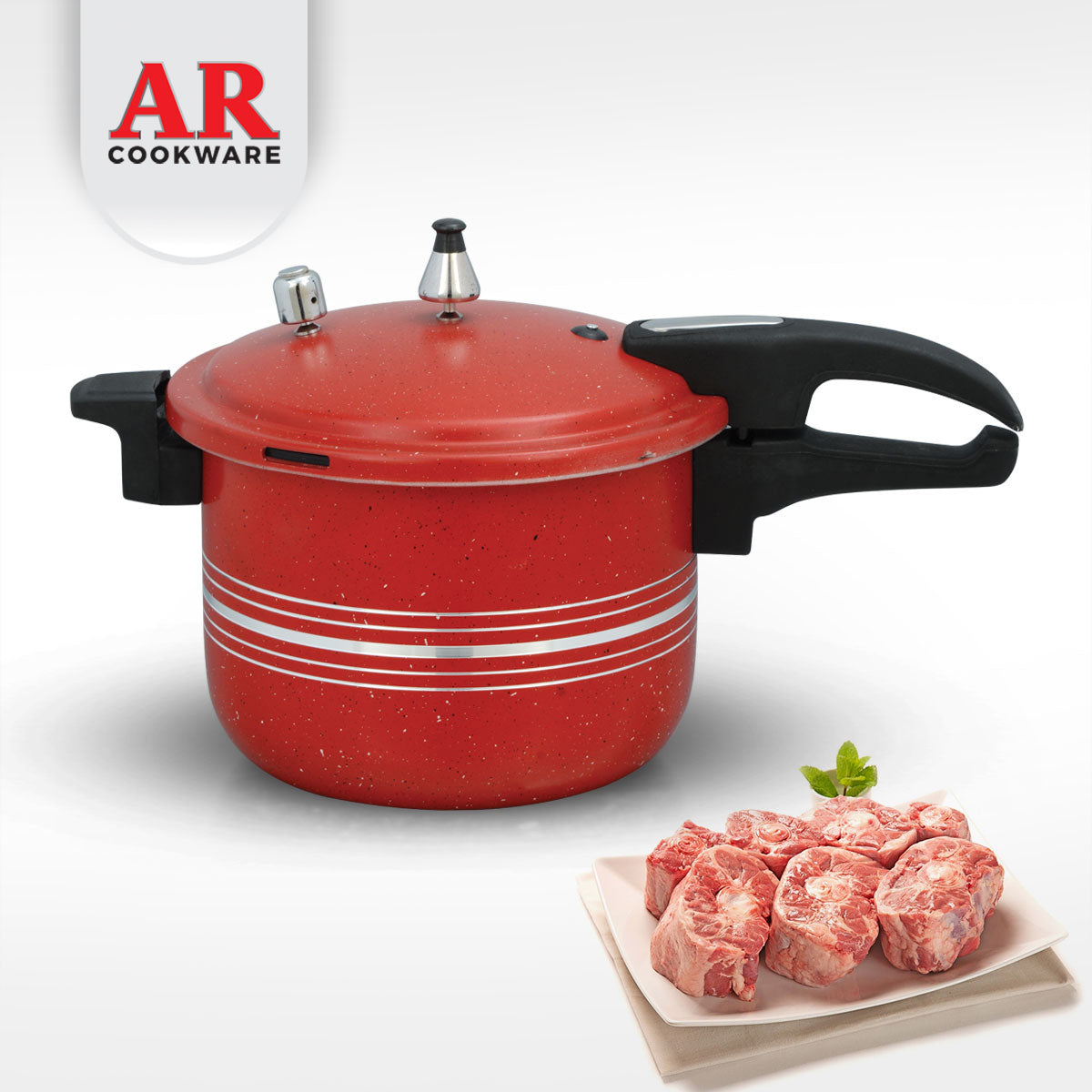 Non Stick Pressure Cooker Black