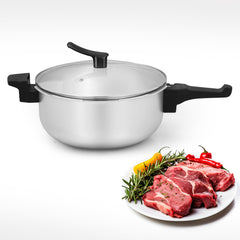 Wok Pressure Cooker with Glass Lid