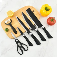 Kitchen Knife set with non stick coating 6 piece set niu bazar (4)