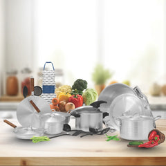 WESTPOINT Jumbo Metal Finish Cookware Set – 22 Pcs
