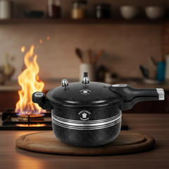 WESTPOINT Non-Stick Pressure Cooker – Black Color Durable Cooking Essential