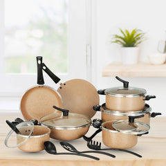 WESTPOINT Non-Stick Moon Forged Cookware Set – 18 Pcs