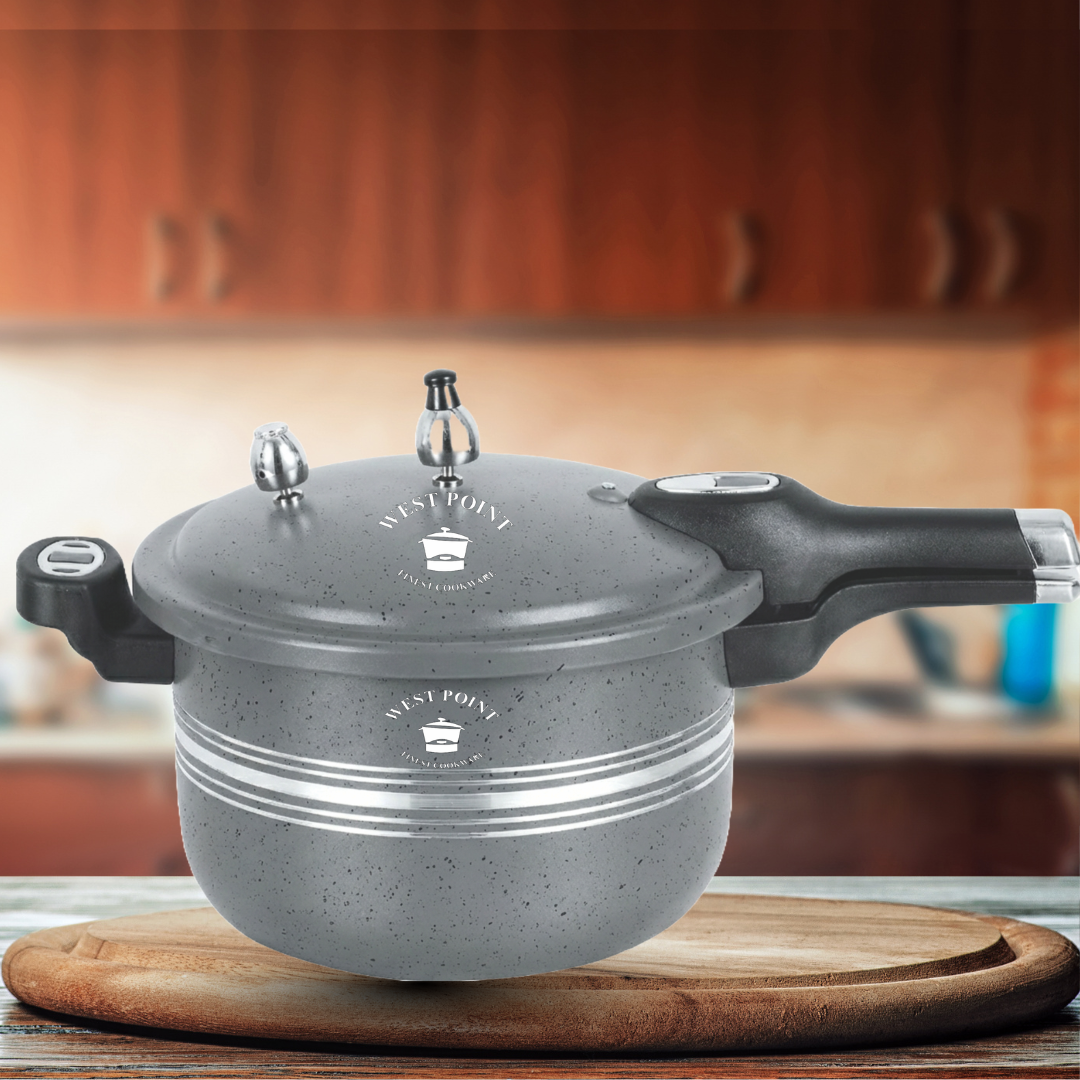 WESTPOINT Non-Stick Pressure Cooker – Grey Color (Premium Edition)